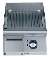 Electrolux Professional E7IILDAOMCA Modulare Großküchengeräteserie 700XP 400mm Electric Fry Top, Ribbed Brushed Chrome Plate (Code 371332)