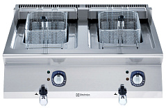 Electrolux Professional E7FREH2E0N Modulare Großküchengeräteserie 700XP 2-Becken-Elektro-Friteuse, 12 l, Tischgerät (Code 371143)