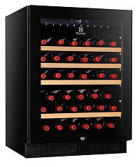 Electrolux Professional WC50BK1Z Digitale Kühlschränke Weinkühlschrank mit 1 Glastür für 50 Flaschen mit schwarzer Oberfläche und drehzahlgeregeltem Kompressor (Code 720008)