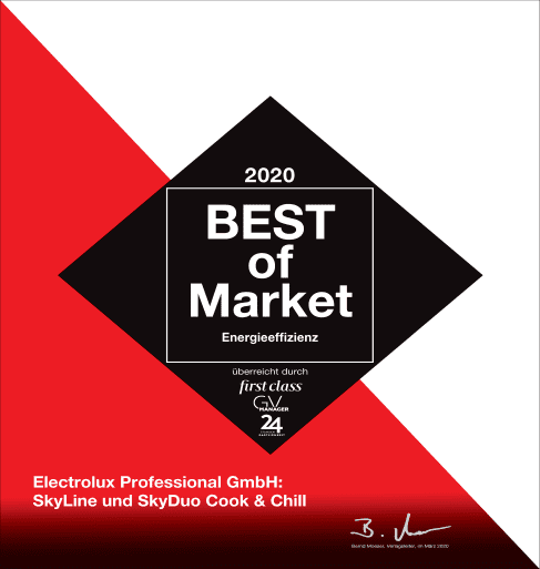 SkyLine Cook & Chill-Lösung von Electrolux Professional erhält BEST of Market-Auszeichnung
