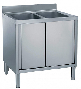 Electrolux Professional ML2S1017 SPÜLENSCHRANK, 2 BECKEN 400X500, 1000 MM (Code 133041)