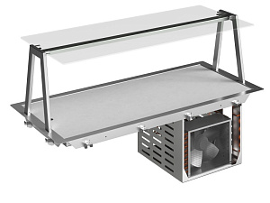 Electrolux Professional D21C4O Drop-In Refrigerated quartz surface - 4GN with A overshelf (Code 341170)