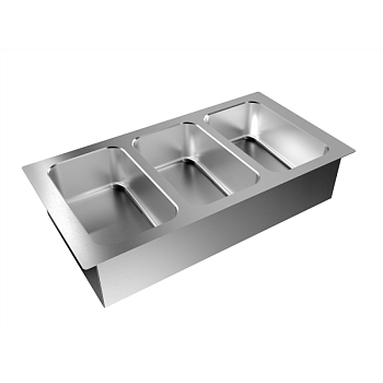 DROP-IN BAIN-MARIE, WATER, THREE WELLS,3GN (CODE 341006)
