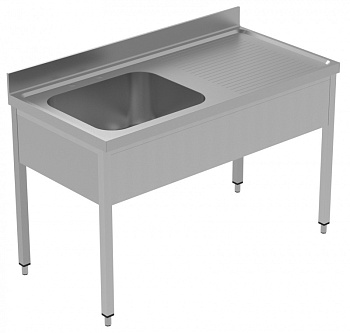 Electrolux Professional LSGLG1416D SINK UNIT 1 BOWL+ R/H DRAINER 1400+SHELF (Code 134112)