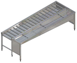 Electrolux Professional HSSMS6RL MANU. STAPELTI, 6 KÖ., R>L, 3150MM-SEITE (Code 865085)