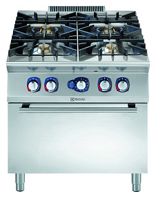 Electrolux Professional E9AAKTBBMEI Modulare Großküchengeräteserie 900XP 4-Flammen-Gasherd 6 kW auf Gasofen (Code 391575)