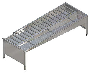 Electrolux Professional HSSMF6RL MANUAL SORT.TABLE,6 BASK,R>L,3150,FRONT (Code 865093)