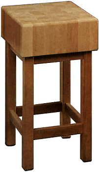 WOODEN CHOPPING BLOCK 50X50X20 CM+STAND (Code 116001)
