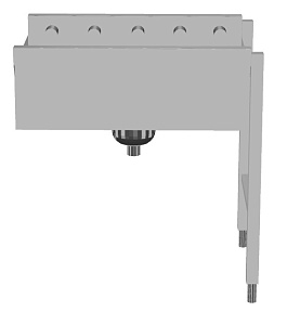 Electrolux Professional HSSRDB8 Handling System for Dishwasher Short roller conveyors with deep basin (Code 865210)