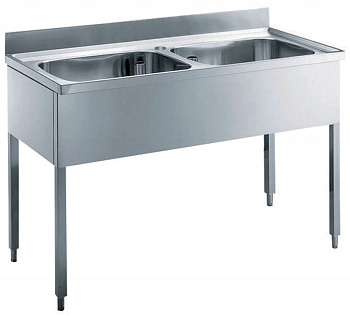 Electrolux Professional LG1426P SPÜLTISCH MIT 2 BECKEN 1400 MM (Code 132350)