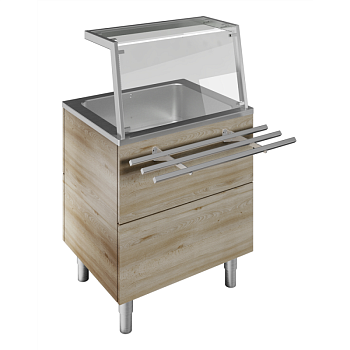 BAIN-MARIE AIR,VENTILATED, 2GN H=900MM OVERSHELF W/LED LIGHTS (CODE 322081)