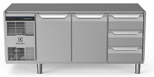 Electrolux Professional EH3H7AAC REFR.COUNTER 440LT 2DR 3x1/3 DRAW NO TOP (710040)