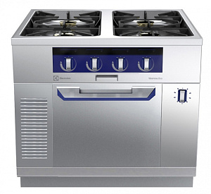 Electrolux Professional MCQMEAJCPO GAS,4BURN,ECO,STAT.OVEN,1S,1000X900X700H (Code 589643)