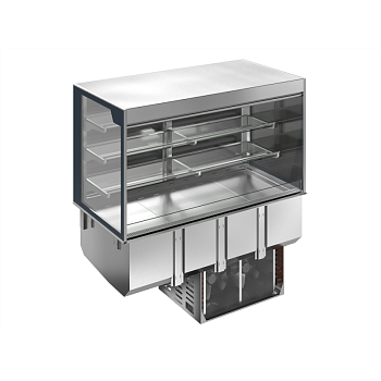DROP-IN REFRIGERATED WELL WITH REFRIGERATED DISPLAY, SQUARED, MEDIUM SERVICE - 4 HOURS - 4GN (CODE 341062)