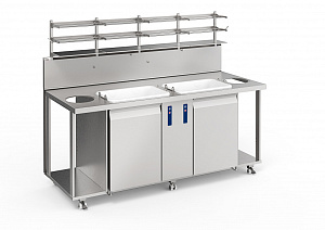 Electrolux Professional BRDST2MWBU Breading Station ProSift DUO Breading station 2 modules with splashback (Code 727975)