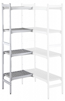 Electrolux Professional ACS830 ALUM.CORNER SHELV.-POLY.TIERS-373X834MM (Code 137051)
