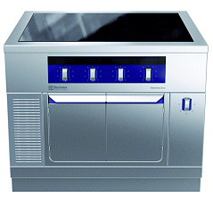Electrolux Professional MCJDEAJ4AO Modulare Großküchengeräteserie thermaline 90 - Vollflächen-Induktionskochfeld auf Wärmeschrank, 4 Zonen, einseitig bedienbar - H2 (Code 589691)