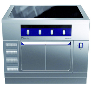 Electrolux Professional MCJDEAJ4AO Modulare Großküchengeräteserie thermaline 90 - Vollflächen-Induktionskochfeld auf Wärmeschrank, 4 Zonen, einseitig bedienbar - H2 (Code 589691)