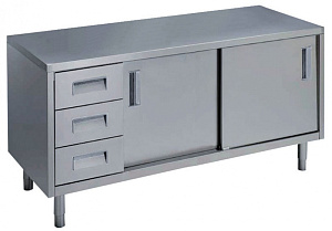 Electrolux Professional MTA1600SXP TABLE W/3 L/H DRAWERS+2 SLIDING D.1600MM (132691)
