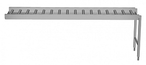 Electrolux Professional HSLRC25 Handling System for Dishwasher Conveyor, long rollers (Code 863037)