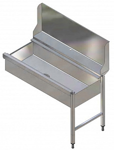 Electrolux Professional HSDB16SB SLIDE CONVEYOR+DEEP BASIN+SPLASHB,1600MM (Code 865021)