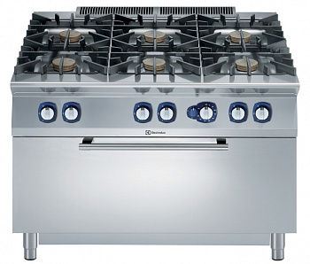6BURN(10KW)GAS RANGE+LARGE GAS OVEN 1200 (Code 391016)