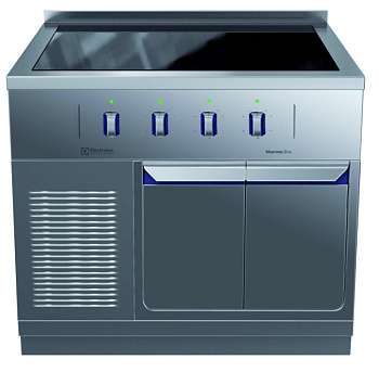 Electrolux Professional MBJDGBJ9AO Modulare Großküchengeräteserie thermaline 85 - Vollflächen-Induktionskochfeld auf Unterbau, 4 Zonen, einseitig bedienbar mit Aufkantung - H2 (Code 588447)