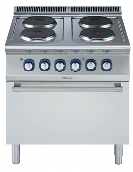 Electrolux Professional E7ECEH4RE0 4-PLATTEN-ELT.-TISCHHERD + OFEN 800 MM (Code 371016)