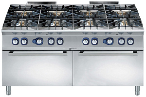 Electrolux Professional E9GCGP8CG0 8-BURNER GAS RANGE+2 OVENS 1600 MM (Code 391017)