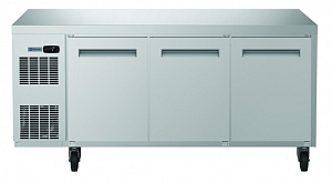 Electrolux Professional EJ3HBAAAXG Digital Undercounter Refrigerated Counter - 3 Door (R290) with top and wheels, UK plug (Code 710450)