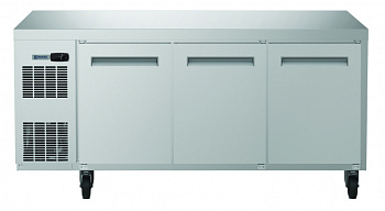 Digital Undercounter Refrigerated Counter - 3 Door (R290) with top and wheels, UK plug (Code 710450)