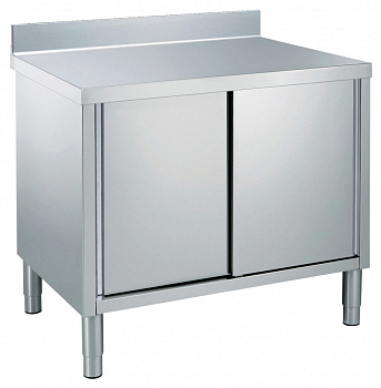 Standard Preparation 1200 mm Worktop Cupboard with Upstand, Shelf & Sliding Doors (Code 132777)
