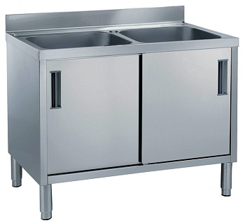 Electrolux Professional MLA1225P SPÜLENSCHRANK, 2 BECKEN 500X500, 1200 MM (Code 132706)