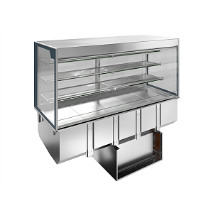 Electrolux Professional D15C5 DROP-IN REFRIGERATED WELL WITH REFRIGERATED DISPLAY, SQUARED, MEDIUM SERVICE - 4 HOURS - 5GN (CODE 341063)