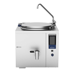 Electrolux Professional PBON06QLEM Thermaline Dampf Kochkessel, 60lt für Hygienesockelaufstellung, Aufkantung mit Rührwerk & Mischbatterie (Code 586427)