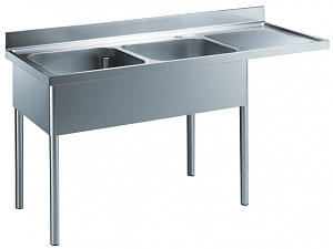 Electrolux Professional LR2DSXPE SINK UNIT 2 BOWLS + R/H DRAINER (133563)