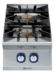 Electrolux Professional E9GCGDTC0M 2BURN10KW GAS BOIL.TOP 400MM-3MM WORKTOP (Code 391241)
