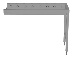 Electrolux Professional HSSRCEP12 Handling System for Dishwasher Short roller conveyors with end plate (Code 863013)