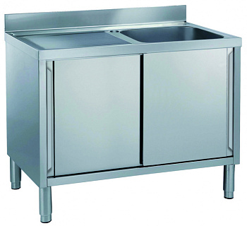 Standard Preparation 1200 mm Cupboard Sink with 1 Bowl & Left Drain (Code 132819)