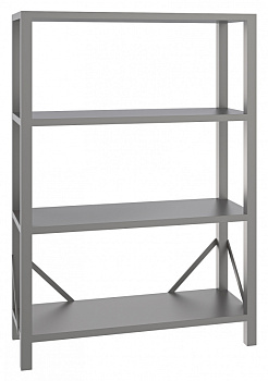 Stainless Steel Preparation 1370 mm Stainless Steel Shelving with 4 Solid Shelves (Code 132947)