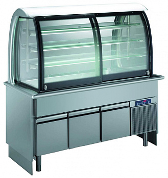 Electrolux Professional ZLRDD16C KALTAUSG.KÜHLPLATTE (4GN)+VITRI.+SCHRANK (Code 332038)