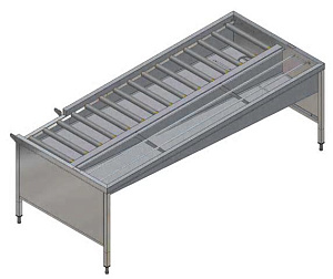 Electrolux Professional HSSMF5RL MANUAL SORT.TABLE,5 BASK,R&gt L,2640,FRONT (Code 865092)