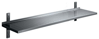 PERFORATED WALL SHELF W/BRACKETS 2100 MM (131910)
