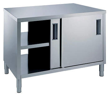 Standard Preparation 1000 mm Passthrough Worktop Cupboard with Shelf & Sliding Doors (Code 133245)