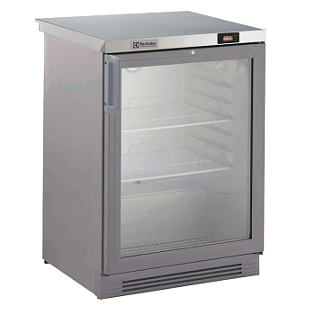 1-GLASS DOOR UNDERCOUNTER REFRIGERATOR 160L, +2+10°C, GREY-R600a (CODE 727789)