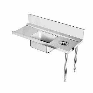 Electrolux Professional BHRPTBH16R Handling System for Rack Type Pre-wash Table with Sink and Scrape Hole, Right to Left, 1700mm (Code 865412)