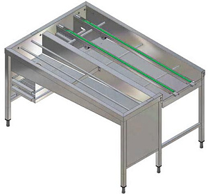 Electrolux Professional HSSA3LR AUTOM. SORTING TABLE,3 BASK.,L&gt R,1620 MM (Code 865062)