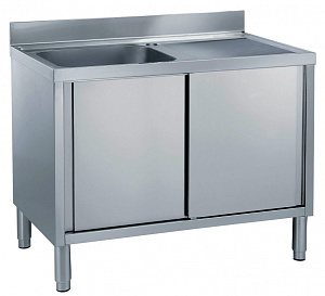 Electrolux Professional ML1S1217RN Eco Preparation 1200 mm Cupboard Sink with 1 Bowl - Right drain (Code 132916)