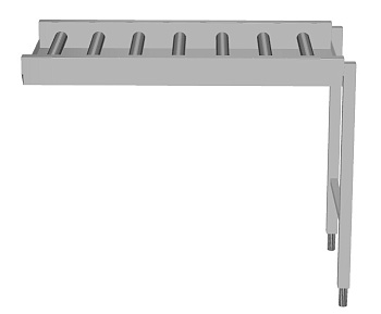 Handling System for Dishwasher Conveyor, long rollers (Code 865193)