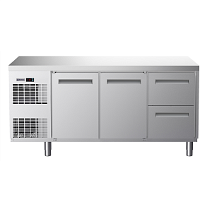 Electrolux Professional EJ3KBAAB FREEZ.COUNTER 440L 2xDOOR 2x1/2DRW CU_LFT GALV (CODE 710404)